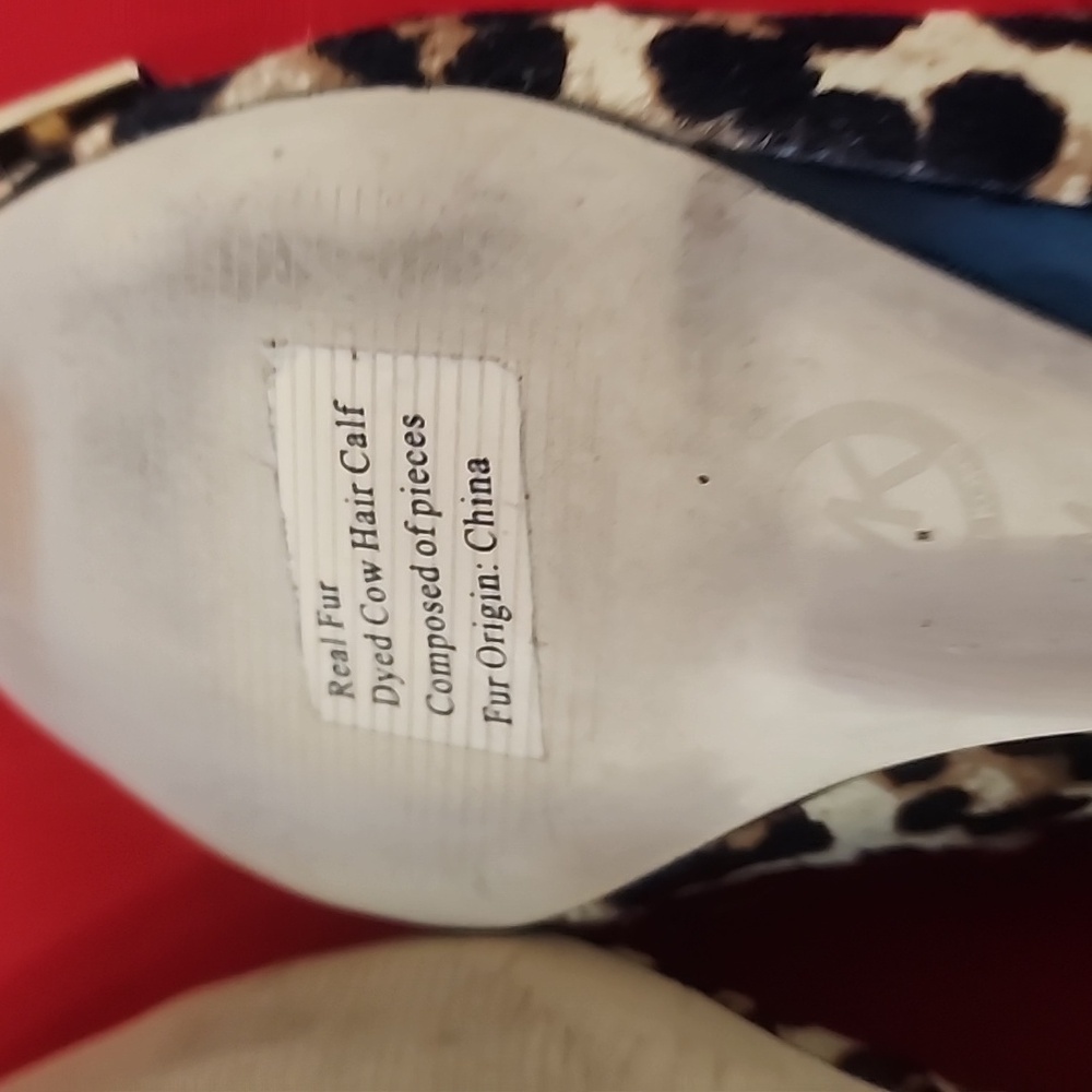 Michael Kors Real Fur Leopard Print Wedge - Picture 11 of 13